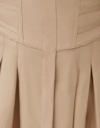 Minihemdkleid aus Popelin mit Corsage-Detail